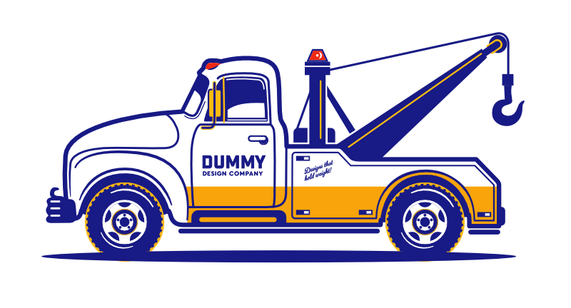 Dummy Design tow truck illustration